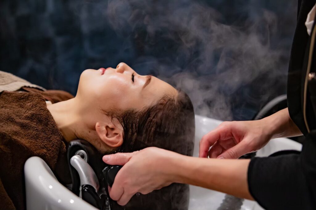 Head Spa with Scalp Cleansing, Steam Care, and Deep Massage for Total Relaxation